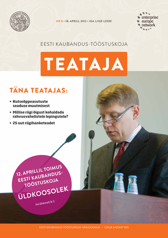 Eesti Kaubandus-Tööstuskoja Teataja ; 8 2012-04-18