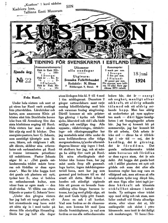 Kustbon ; 22 1924