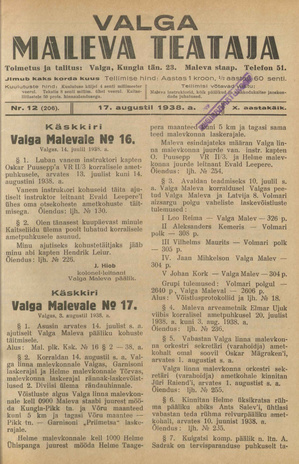 Valga Maleva Teataja ; 12 (206) 1938-08-17
