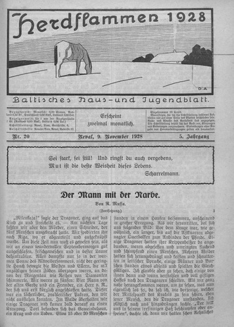 Herdflammen : Baltisches Haus- und Jugendblatt ; 20 1928-11-09