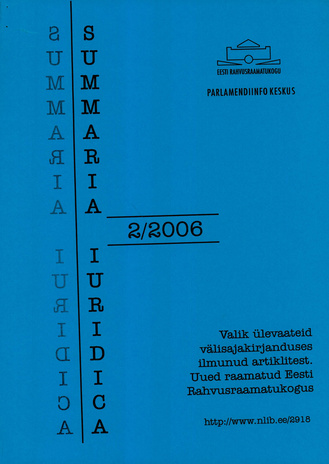 Summaria Iuridica ; 2 2006