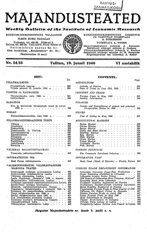 Majandusteated ; 24-25 1940-06-19