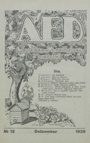 Aed : aianduse ajakiri ; 12 1926-12