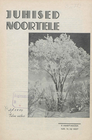 Juhised Noortele ; 11-12 1937