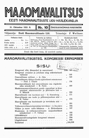 Maaomavalitsus ; 10 1933-10-31