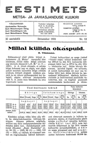 Eesti Mets ; 12 1931