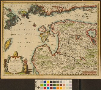 La Livonie : avec les frontiéres de Courlande et de Finlande dressé sur les meilleures cartes levées sur les lieux, et tout nouvellement rendue publique 