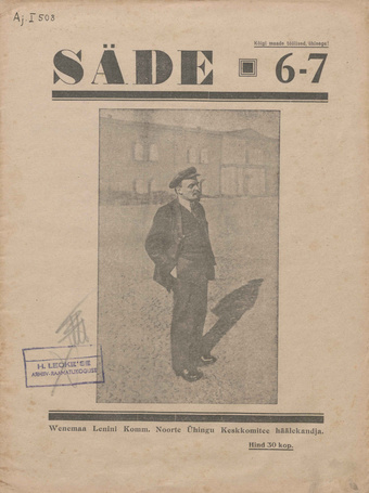 Säde : Noorsoo poliitika, kirjanduse ja teaduse kuukiri ; 6-7 1924-10/11