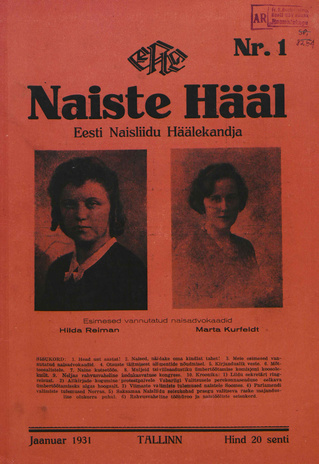 Naiste Hääl ; 1 1931-01