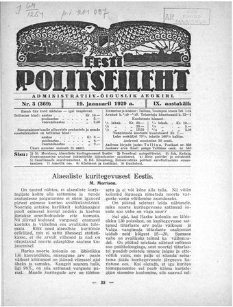 Eesti Politseileht ; 3 1929