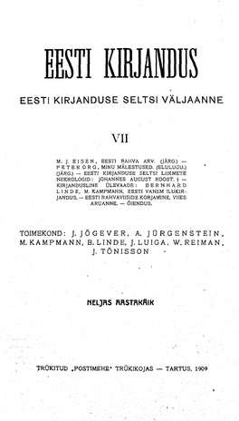 Eesti Kirjandus ; 7 1909
