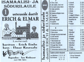 Isamaalisi- ja sõdurilaule veteranide duetilt Erich & Elmar