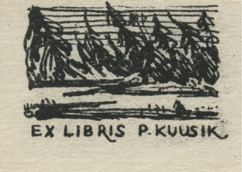 Ex libris P. Kuusik 