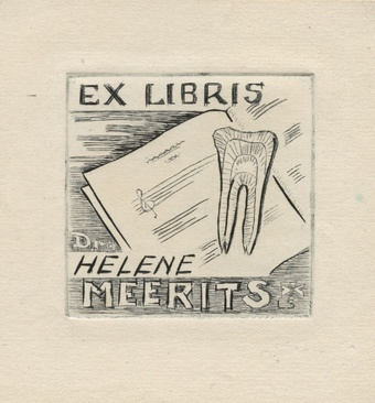 Ex libris dr. Helene Meerits 