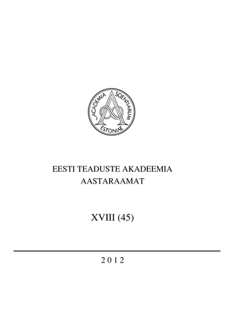 Eesti Teaduste Akadeemia aastaraamat ; 18 (45) 2012