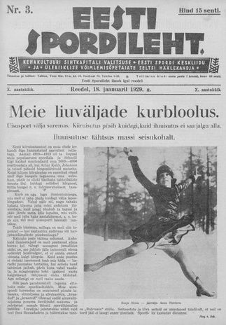Eesti Spordileht ; 3 1929-01-18