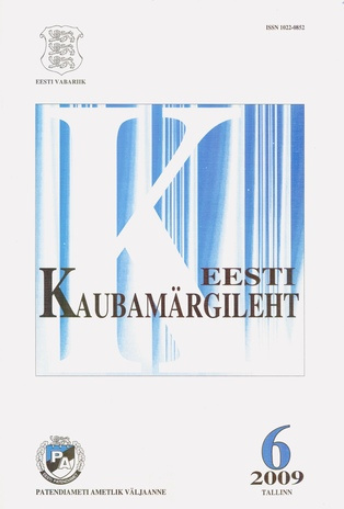 Eesti Kaubamärgileht ; 6 2009-06