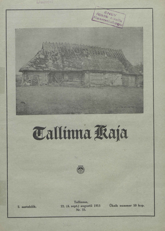 Tallinna Kaja : piltidega nädalakiri ; 33 1915-08-22