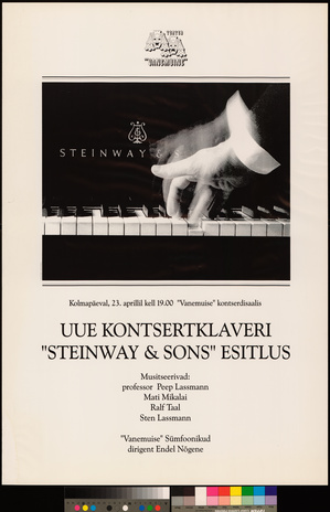 Uue kontsertklaveri "Steinway & Sons" esitlus