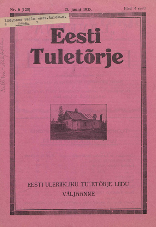 Eesti Tuletõrje : tuletõrje kuukiri ; 6 (125) 1935-06-29