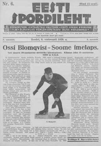 Eesti Spordileht ; 6 1929-02-08