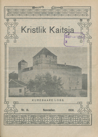 Kristlik Kaitsja : Eesti metodistide häälekandja ; 11 1930-11