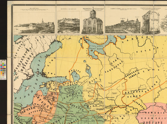 Карта восточной Европы в половине ІХ века и Руси в удельный период по 1240 г.