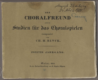 Der Choralfreund oder Studien für das Choralspielen. 2ter Band : Opus 104 