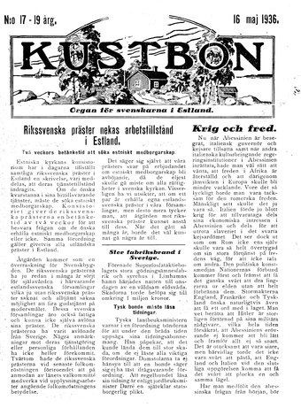 Kustbon ; 17 1936