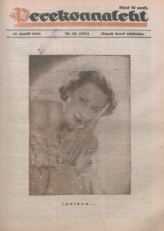 Perekonnaleht : mitmesuguse sisuga ajaviiteajakiri ; 29 (240) 1935-07-17