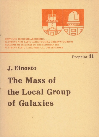 The mass of the local group of galaxies 