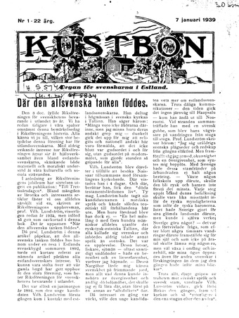 Kustbon ; 1 1939