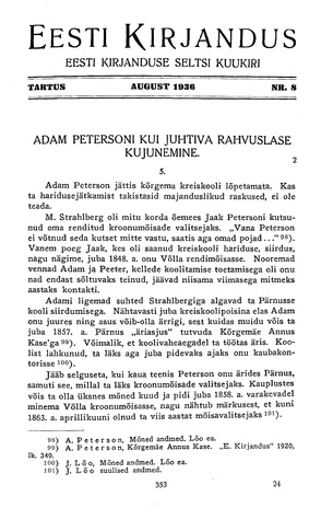 Eesti Kirjandus ; 8 1936