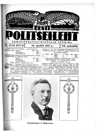 Eesti Politseileht ; 15-16 1927