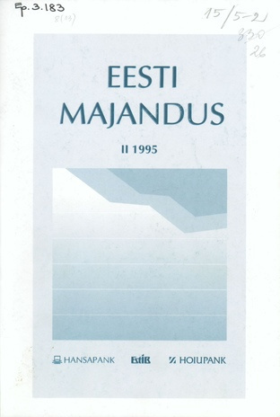 Eesti majandus = Estonian economy ; 2 1995