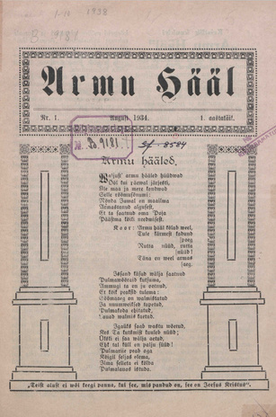 Armu Hääl ; 1 1934-08-30