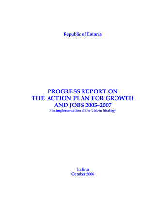 Progress report on the action plan for growth and jobs 2005-2007 : for implementation of the Lisbon strategy