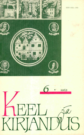 Keel ja Kirjandus ; 6 1983-06