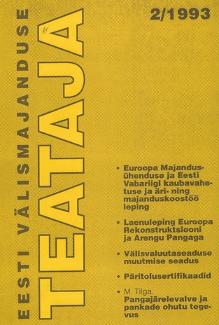 Eesti Välismajanduse Teataja ; 2 1993