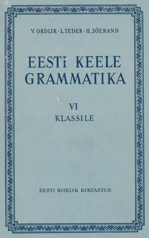 Eesti keele grammatika 6. klassile