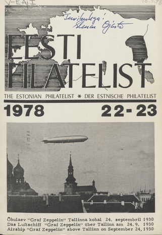 Eesti filatelist = The Estonian philatelist ; 22/23 1978