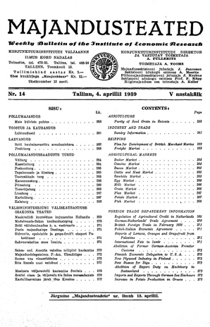 Majandusteated ; 14 1939-04-04