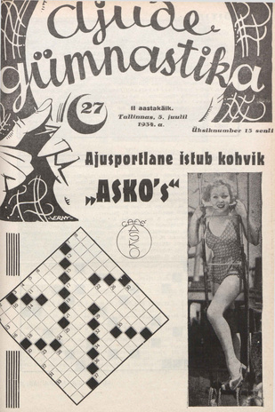 Ajude Gümnastika : ristsõnamõistatuste ajakiri ; 27 1934-07-05