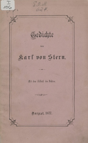 Gedichte von Karl Walfried v. Stern