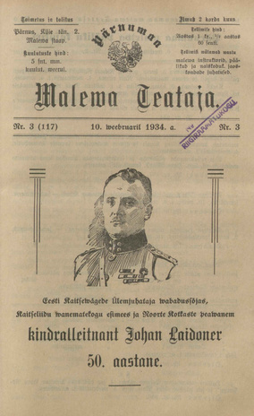 Pärnumaa Maleva Teataja ; 3 (117) 1934-02-10