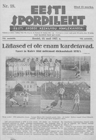 Eesti Spordileht ; 18 1927-05-13