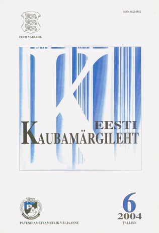 Eesti Kaubamärgileht ; 6 2004-06