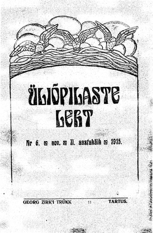 Üliõpilaste Leht ; 6 1915-11