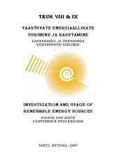 TEUK VIII & IX : taastuvate energiaallikate uurimine ja kasutamine