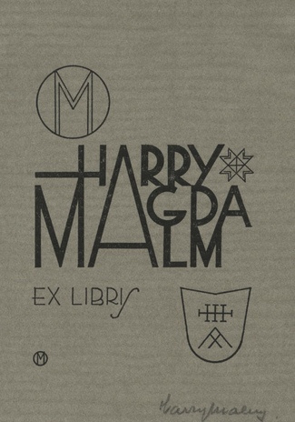 Harry Magda Malm ex libris 